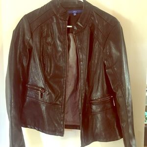 Black leather jacket